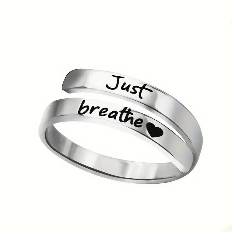 Silver Spiral Heart Ring