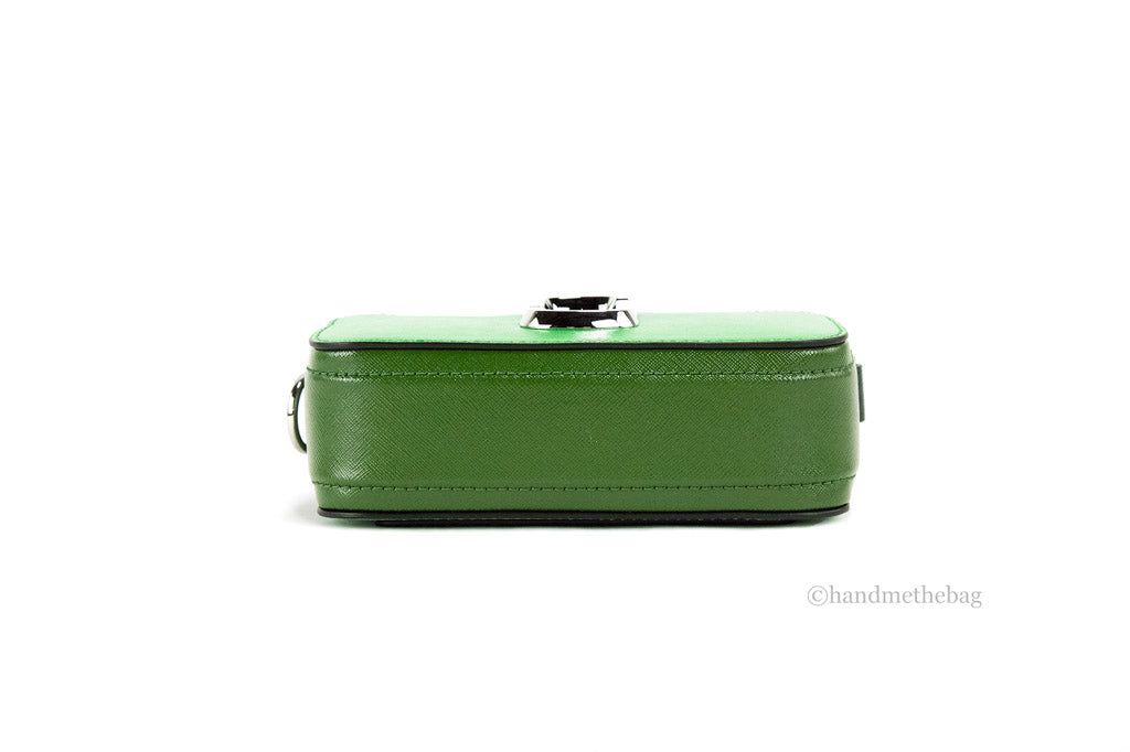 Marc Jacobs The Studded Snapshot Saffiano Leather Fern Green Shoulder Handbag