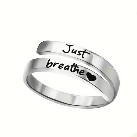 Silver Spiral Heart Ring